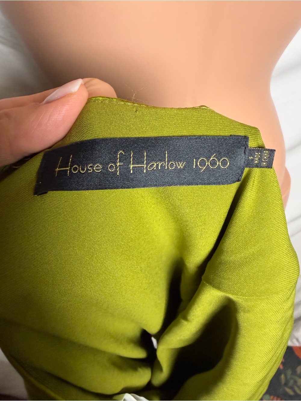 House of Harlow 1960 x REVOLVE Sakai Mini Dress in Cypress Green silk satin - Picture 6 of 6